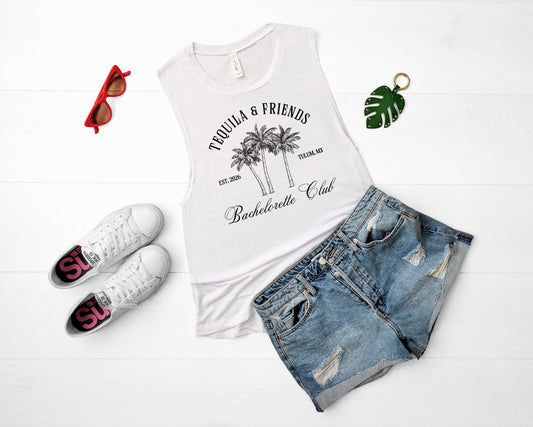 Tequila & Friends Bachelorette Party Tank Top